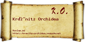 Kránitz Orchidea névjegykártya
